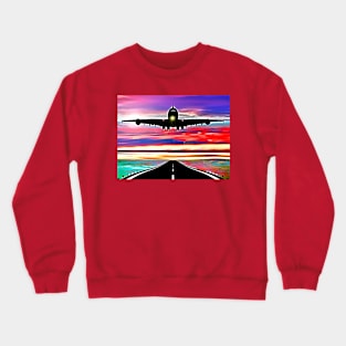 Airplane Taking Off Crewneck Sweatshirt